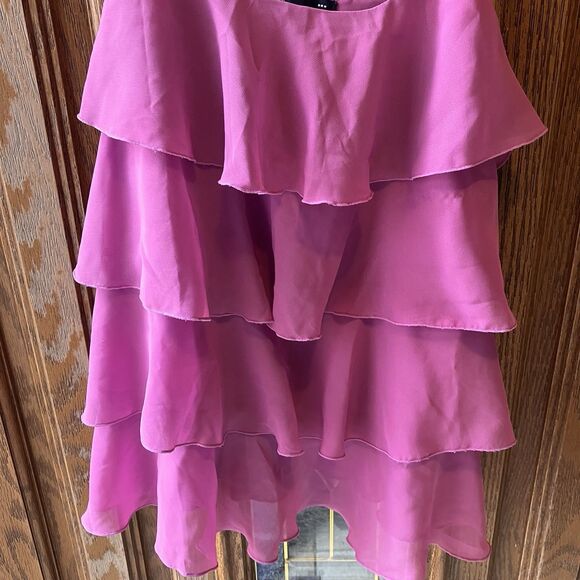 GAP Women’s Mauve Pink Sleeveless Ruffle Shirt Cotton Tank Top Size S EUC - Picture 3 of 8